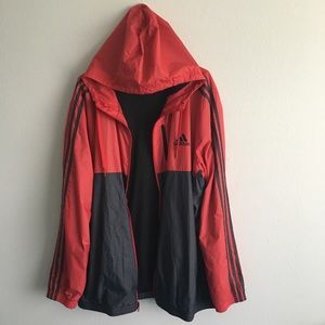 Adidas 2xl red/grey windbreaker jacket NWOT